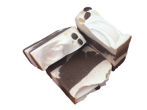 brown and white cowboy coffee soap