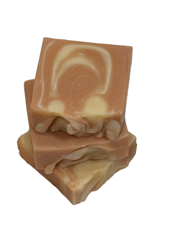 brown and white swirled saddle shop leather bar soap