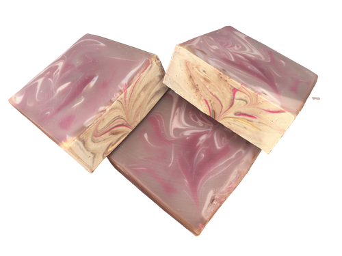 brown and red sandalwood vanilla soap